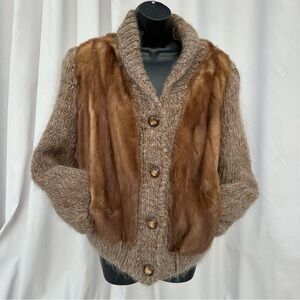 Motes Furs in Memphis Mink & Mohair sweater jacket size small